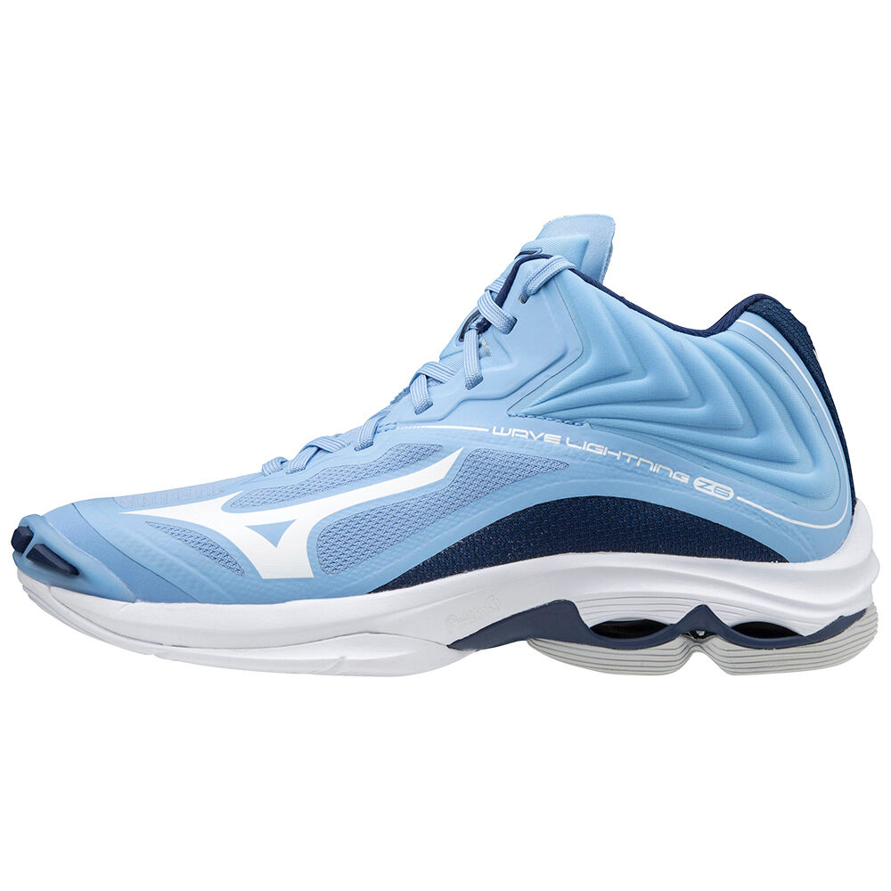 Mizuno Wave Lightning Z6 Mid Cut Női Röplabda Cipő Kék/Fehér FNY528961